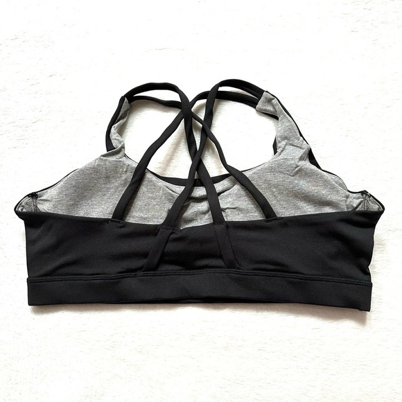 Crisscross Back Detail Black Sports Bra Removable Pads M - Picture 5 of 8